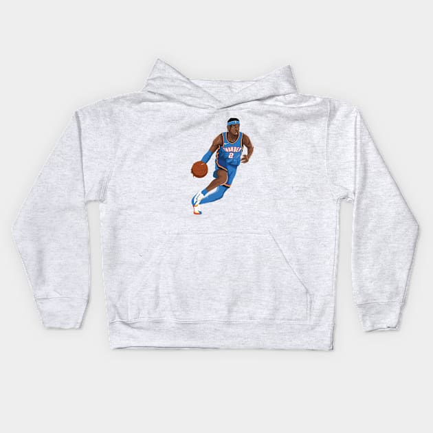 Shai Gilgeous Alexander Kids Hoodie by xavierjfong